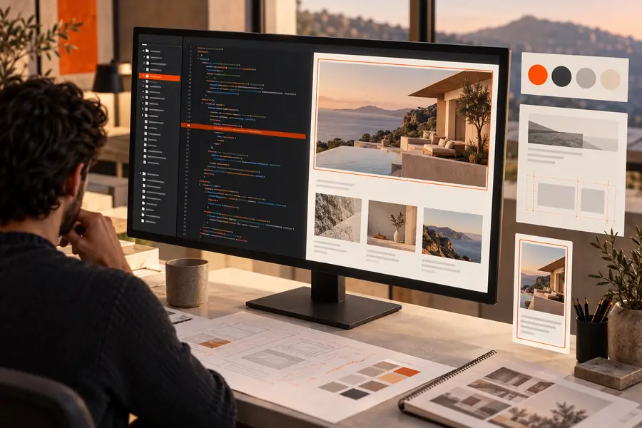 Espacio de trabajo del editor de código en el navegador
